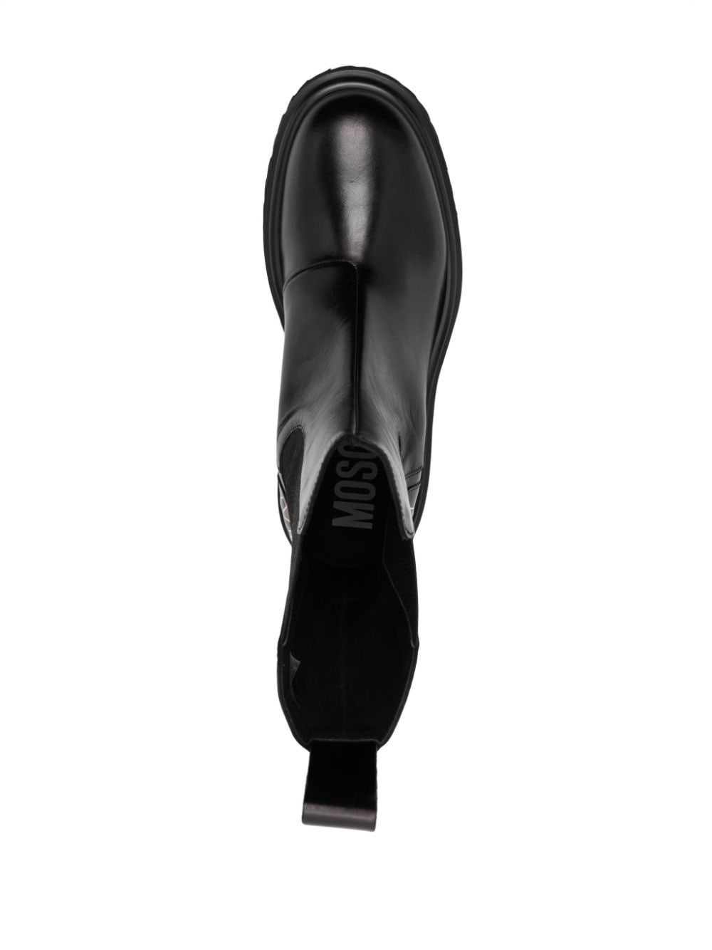 logo-lettering 50mm leather ankle boots - 4