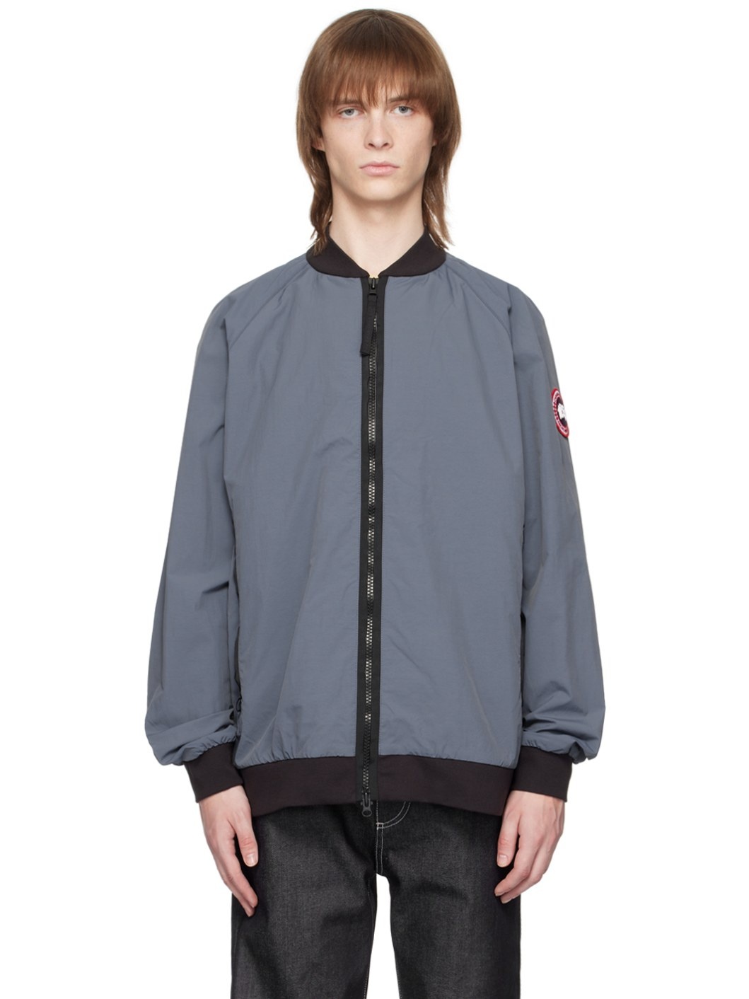 Canada Goose Blue Faber Bomber Jacket REVERSIBLE