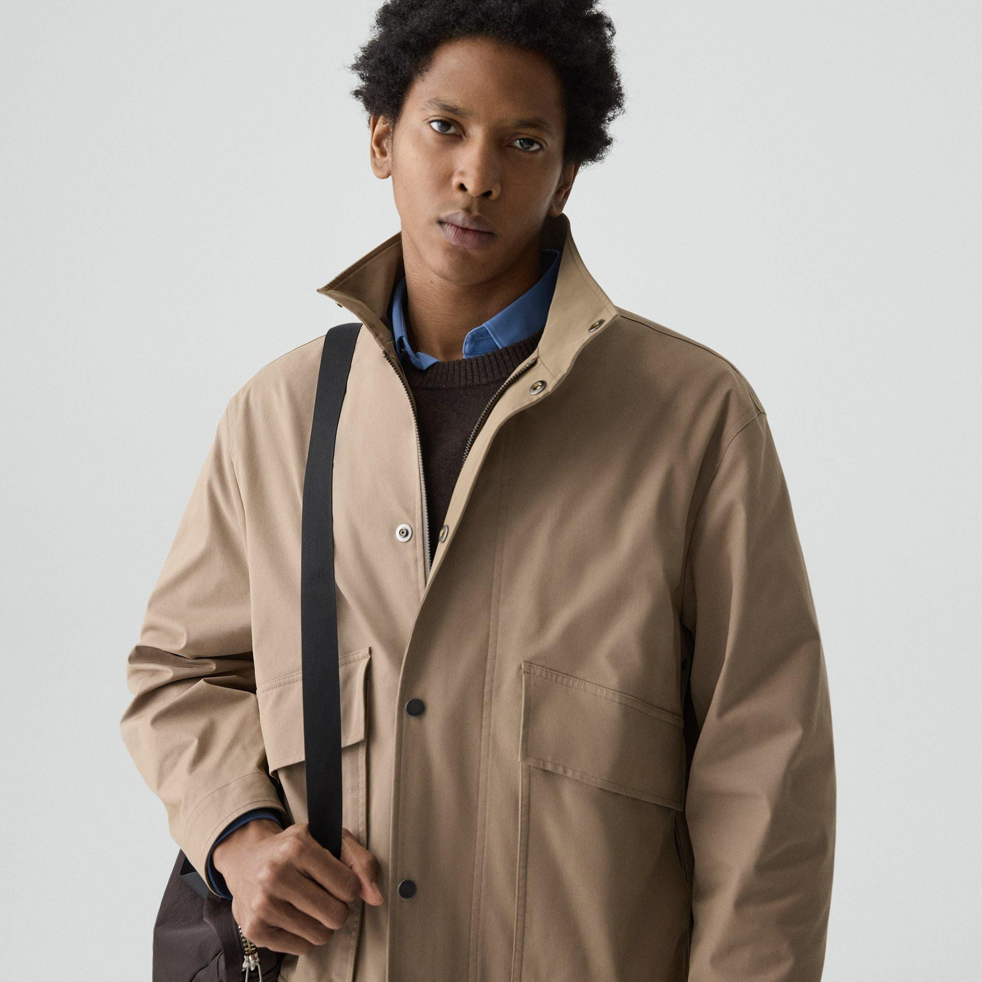 Utility Jacket in Peach Cotton - 5