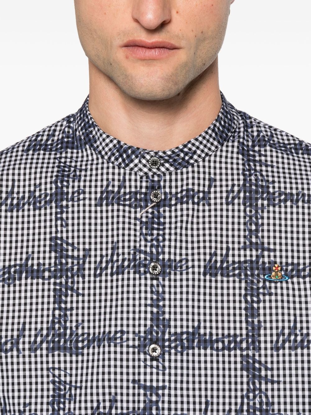 logo-checked shirt - 5