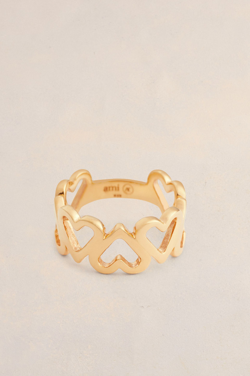 AMI Paris Upside Down Hearts Ring outlook
