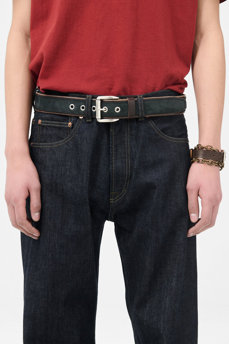 Verge Belt Dark Navy Velveteen Nubuck 3