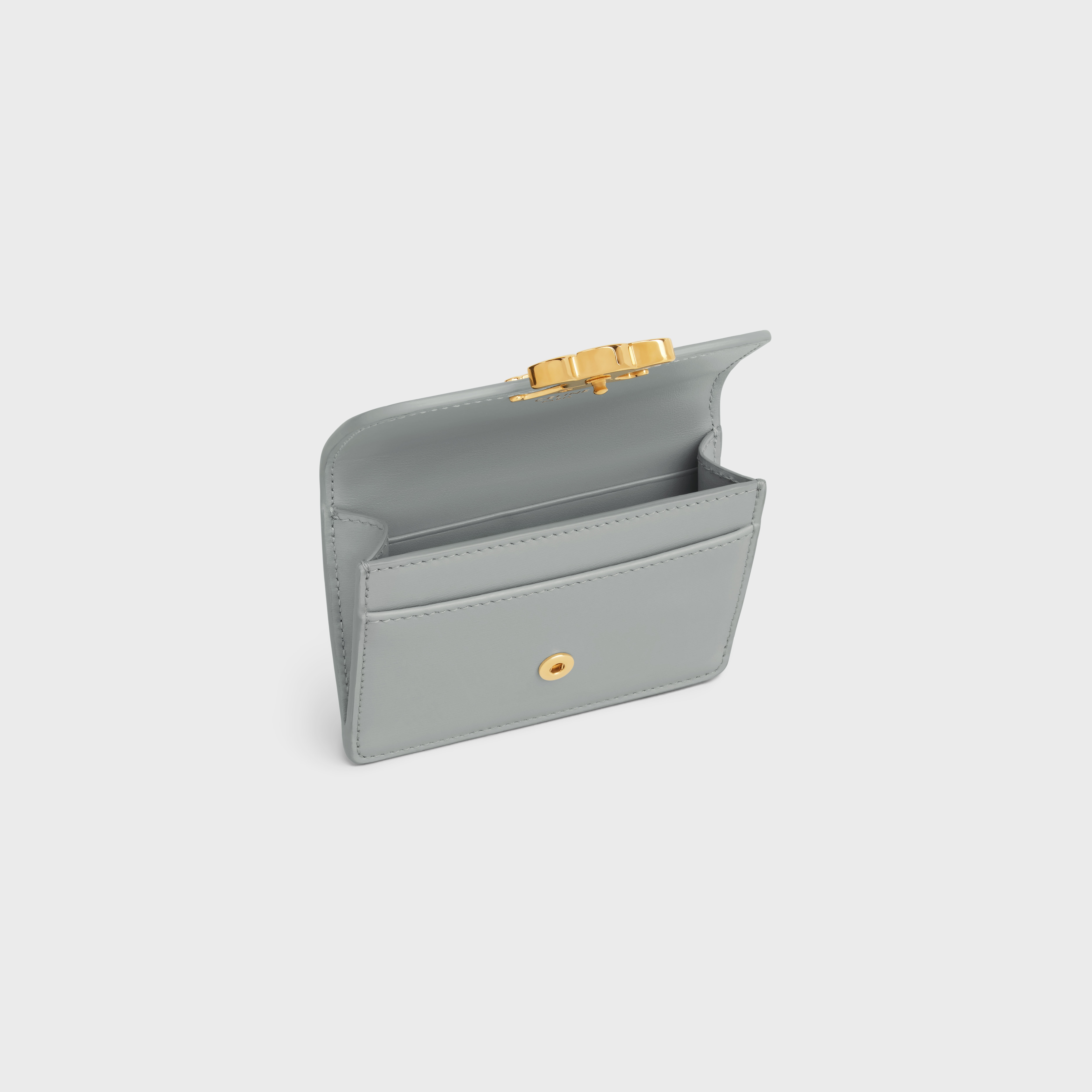 CARD HOLDER WITH FLAP TRIOMPHE in Shiny calfskin - 4