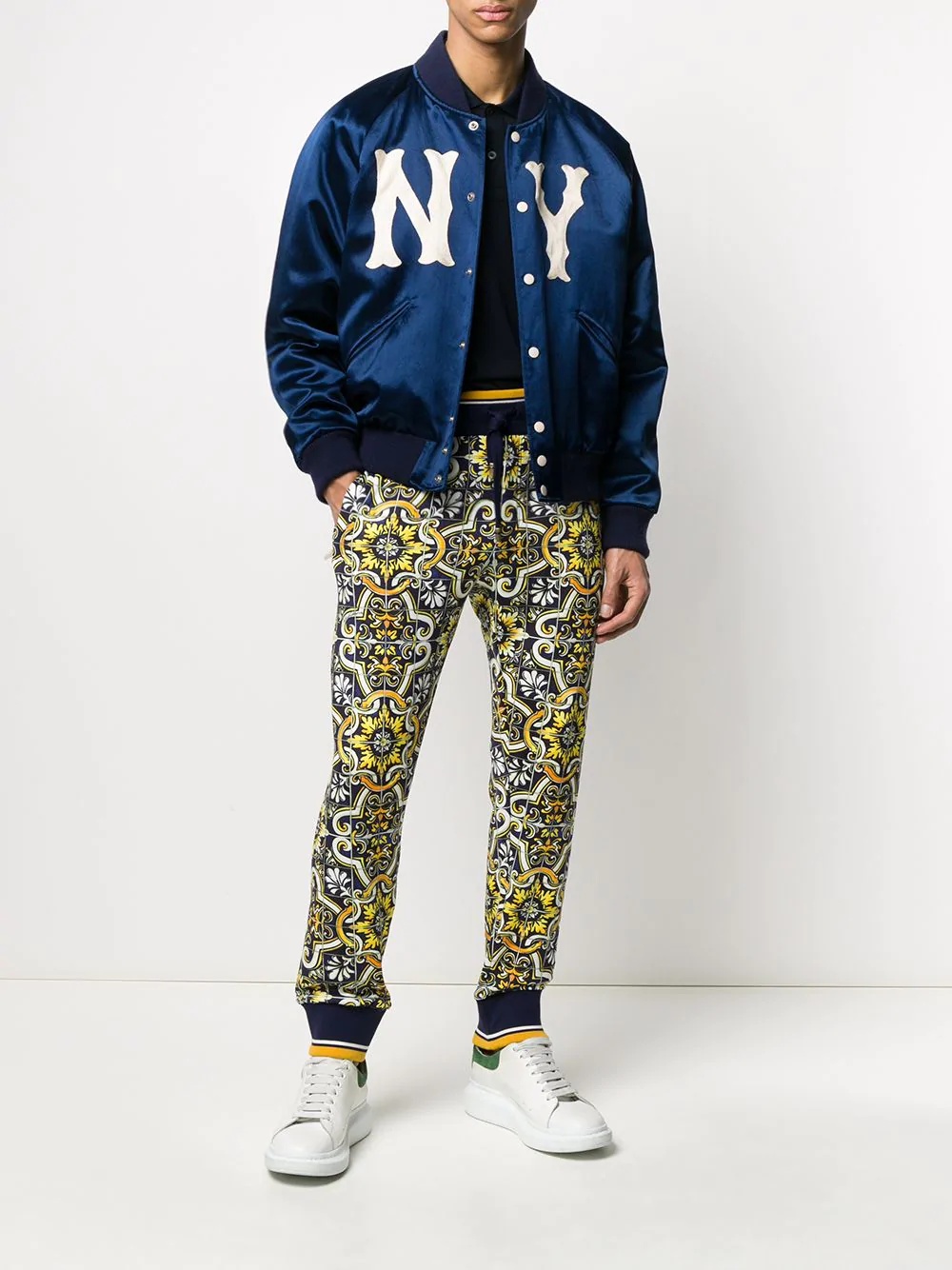 Maiolica print track pants - 2