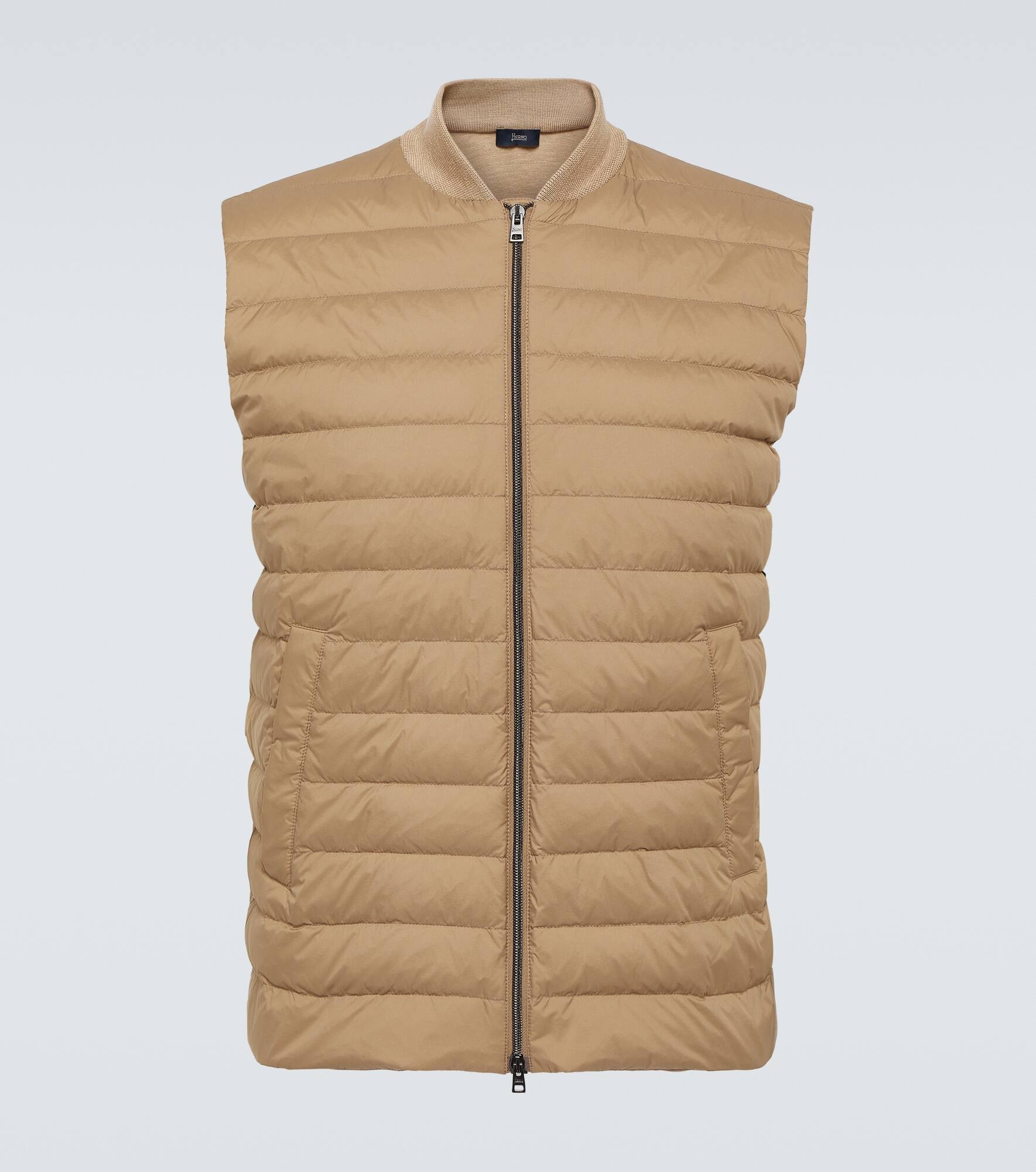 Wool and silk down vest - 1