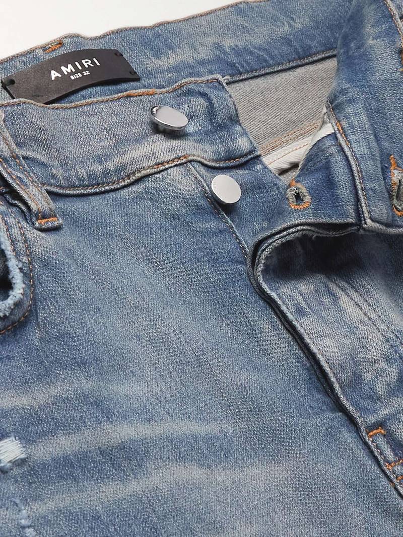 Slim-Fit Flared Paint-Splattered Jeans 3