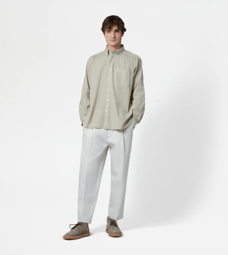 Tod's BUTTON DOWN COLLAR SHIRT - BEIGE outlook