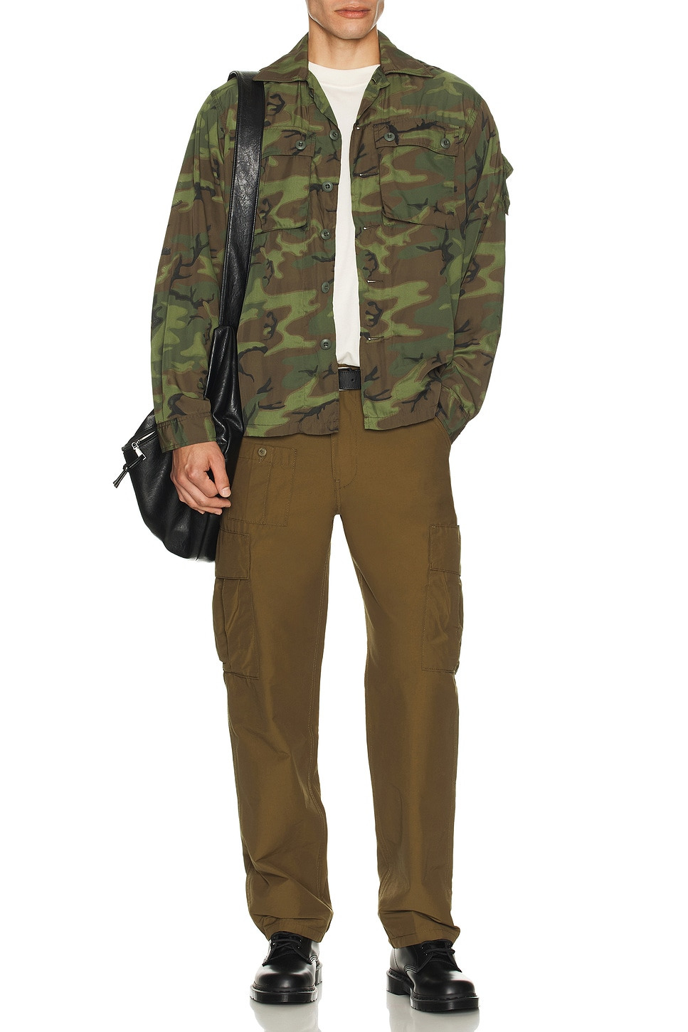 Mesh Camo Jacquard Mapping Print Shirt in Camo - 5