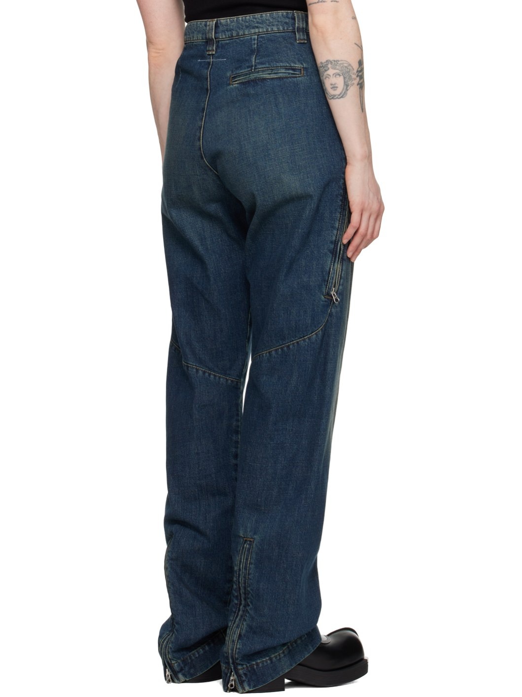 Blue Five-Pocket Jeans - 3