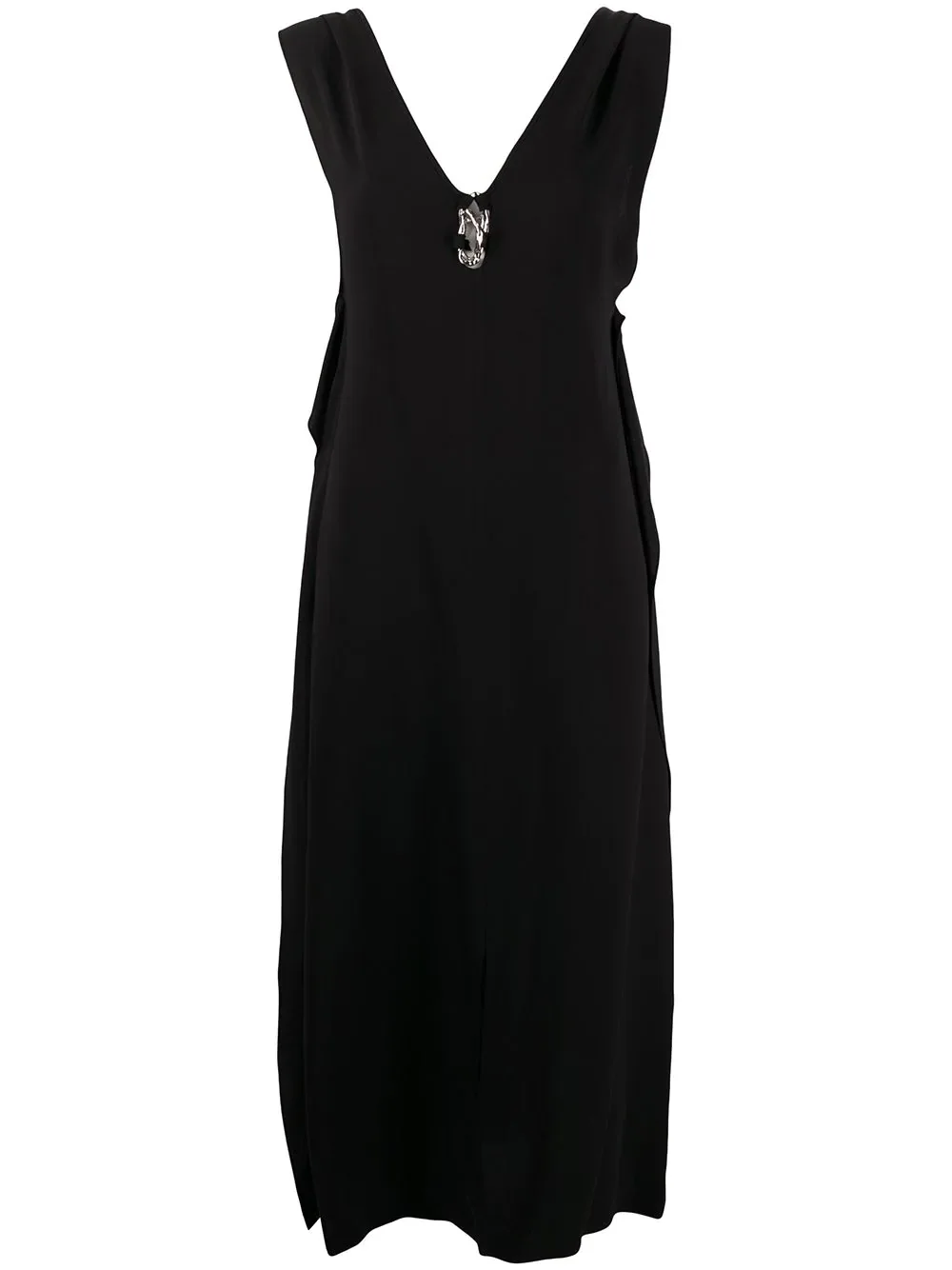 v-neck midi dress - 1