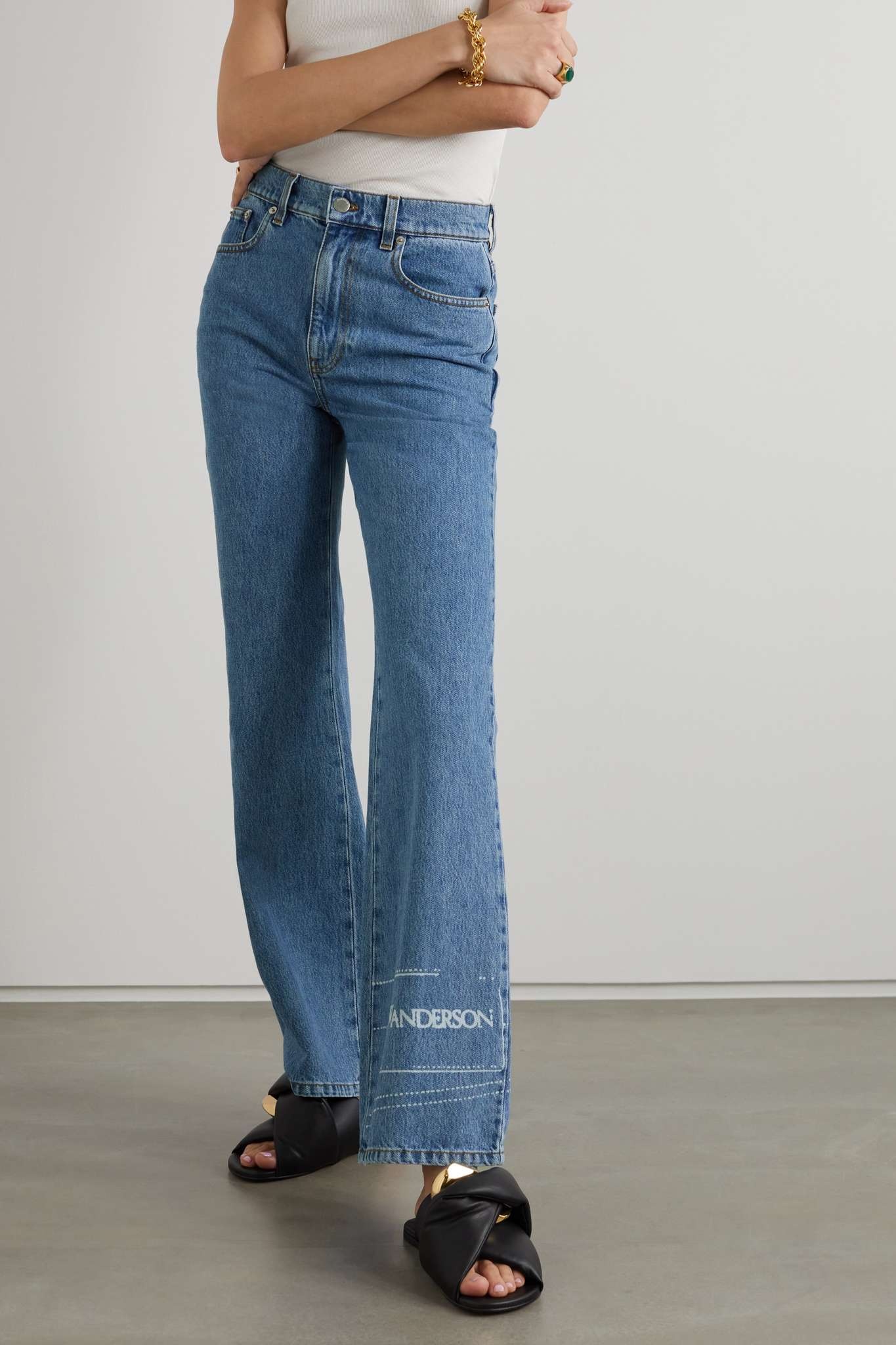 Printed high-rise bootcut jeans - 3