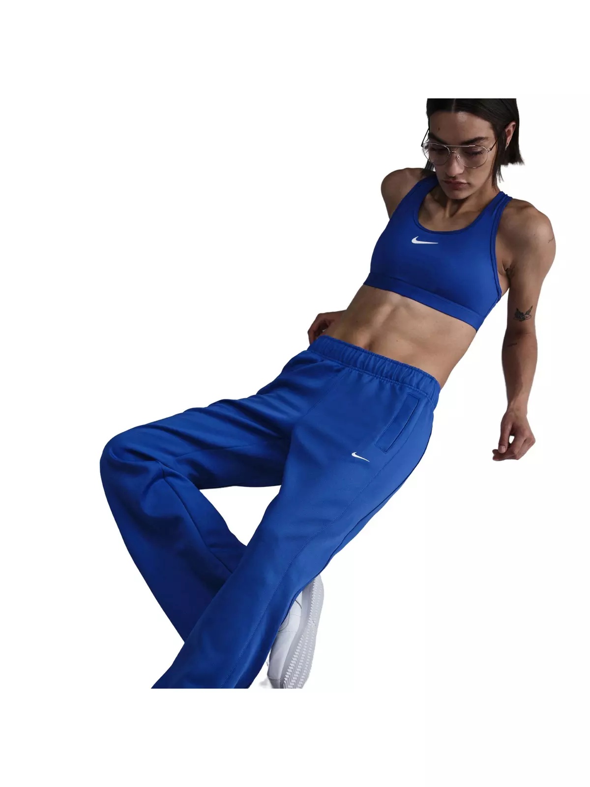 Women's Sportswear Windrunner Mid-Rise Slim Knit Pants-Blue - 5