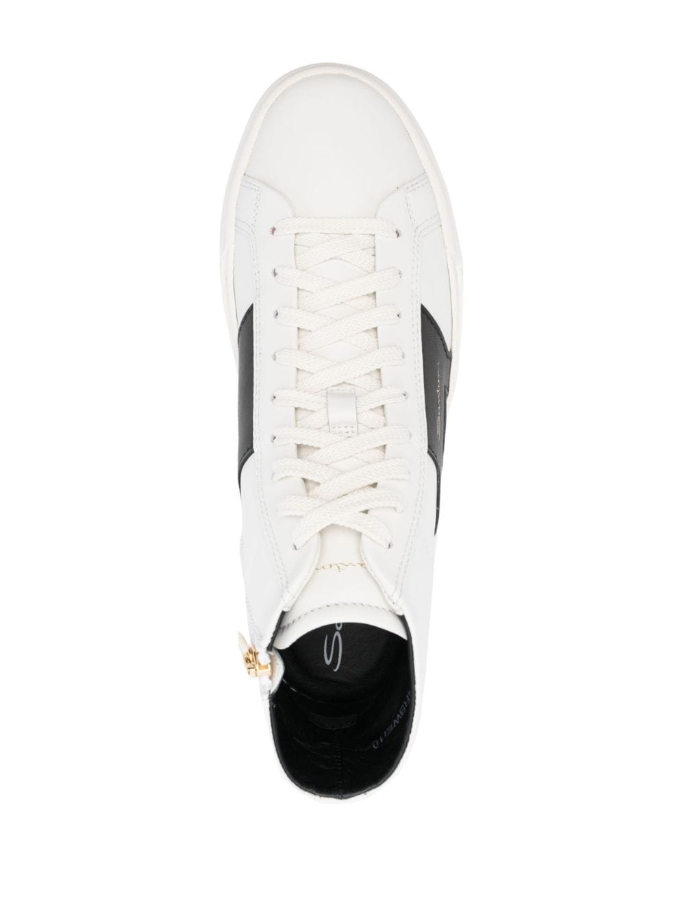 logo-lettering high-top sneakers - 4