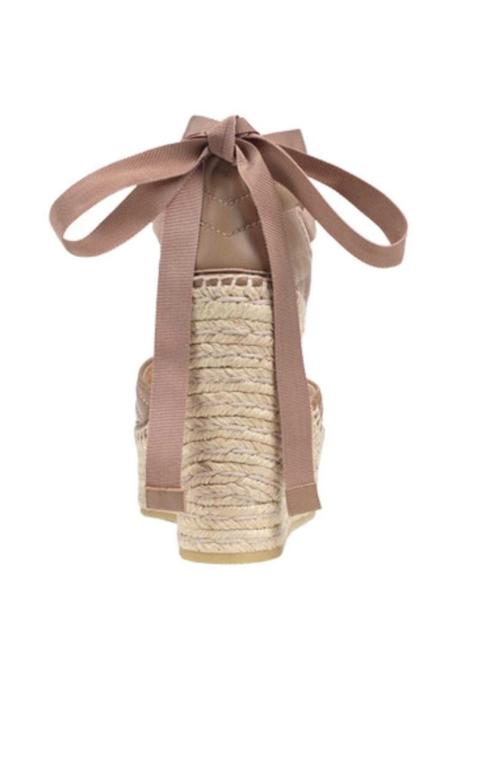 Leather Platform Espadrilles - 5