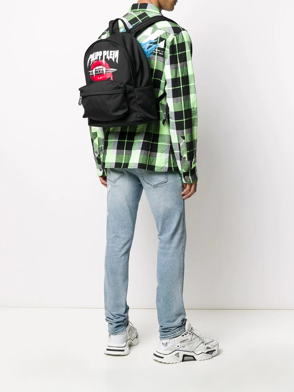 logo print backpack - 2