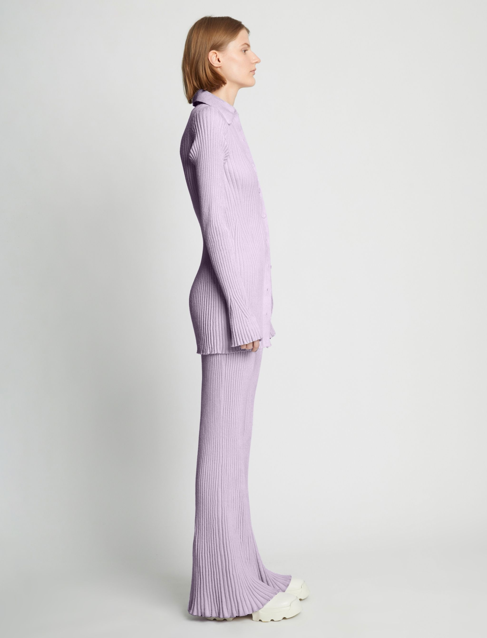 Velvet Rib Knit Pant - 3