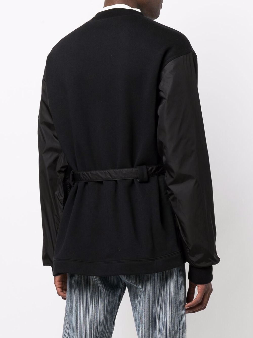 belted-waist long-sleeve sweatshirt - 4