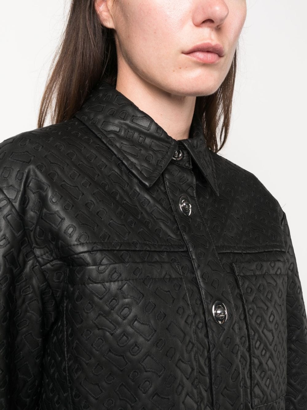monogram-embossed long-sleeve shirt - 5
