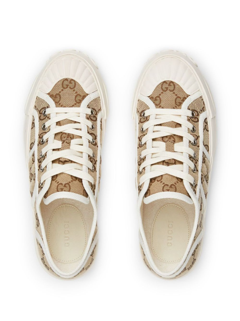GG monogram lace-up sneakers - 4