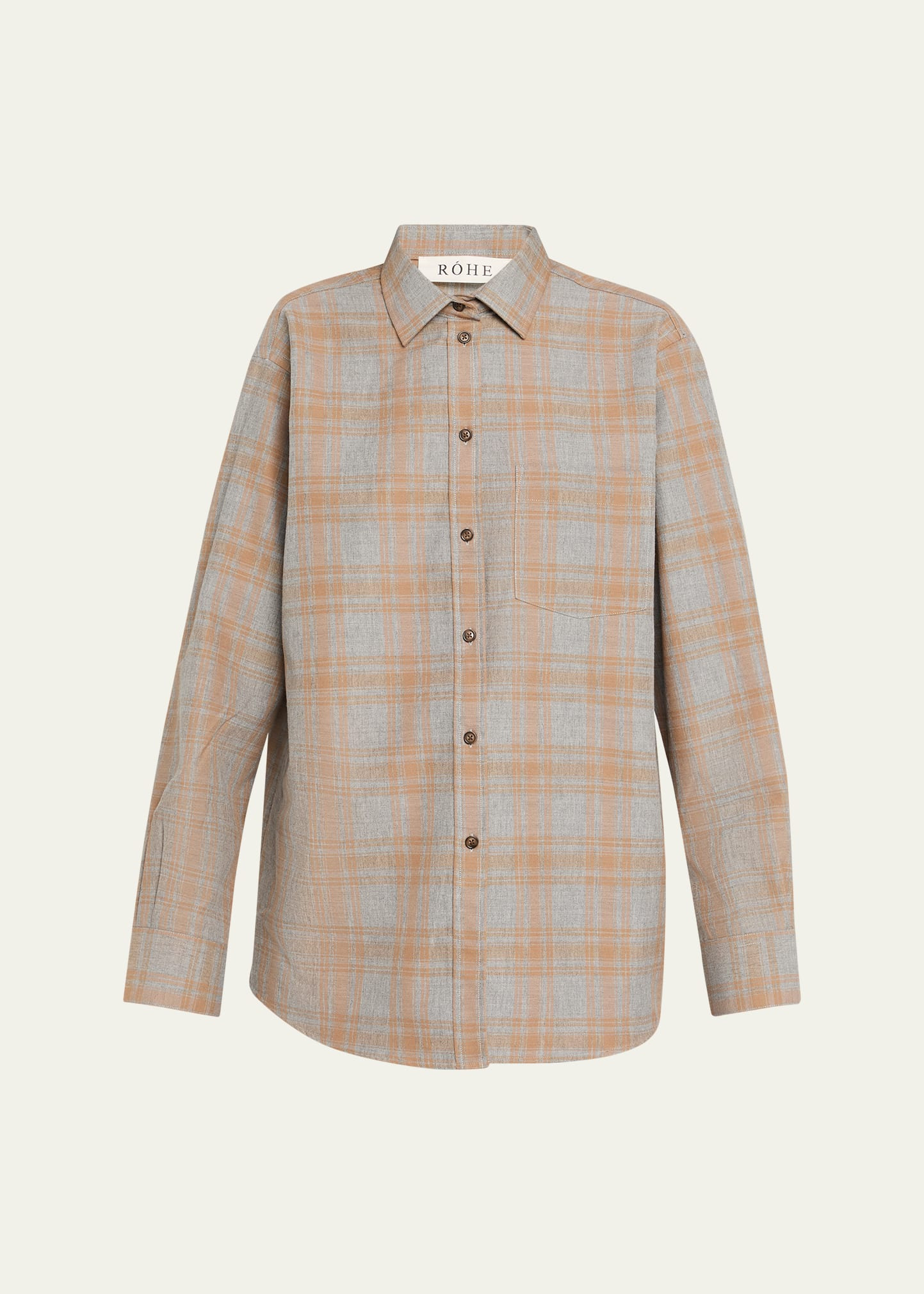 Button-Front Check Shirt - 1