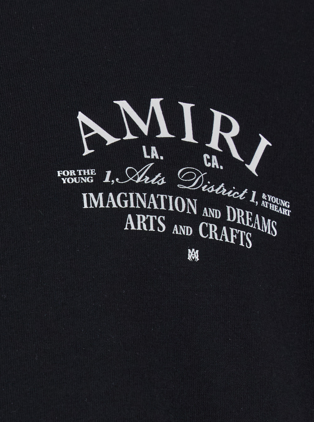 Amiri Men Black Crewneck T-Shirt With Amiri Arts District Logo Print In Cotton Man - 3