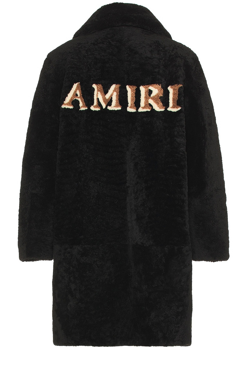 AMIRI 3/4 Zip Front Shearling Coat outlook