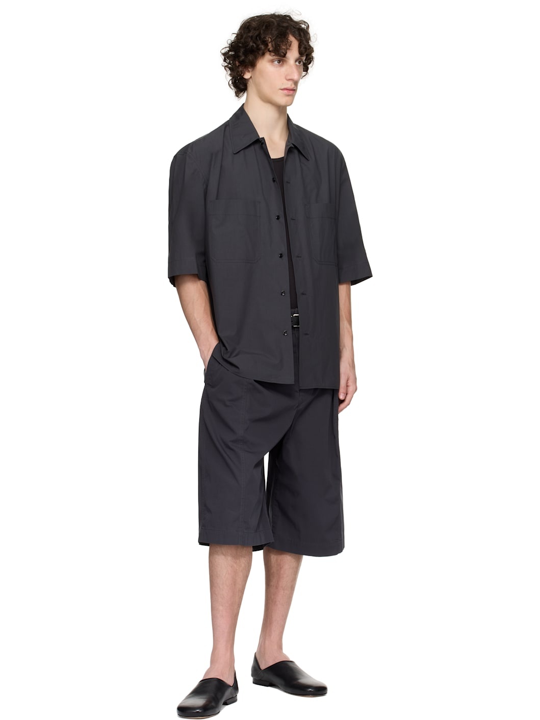 Gray 'Convertible' Shirt - 4