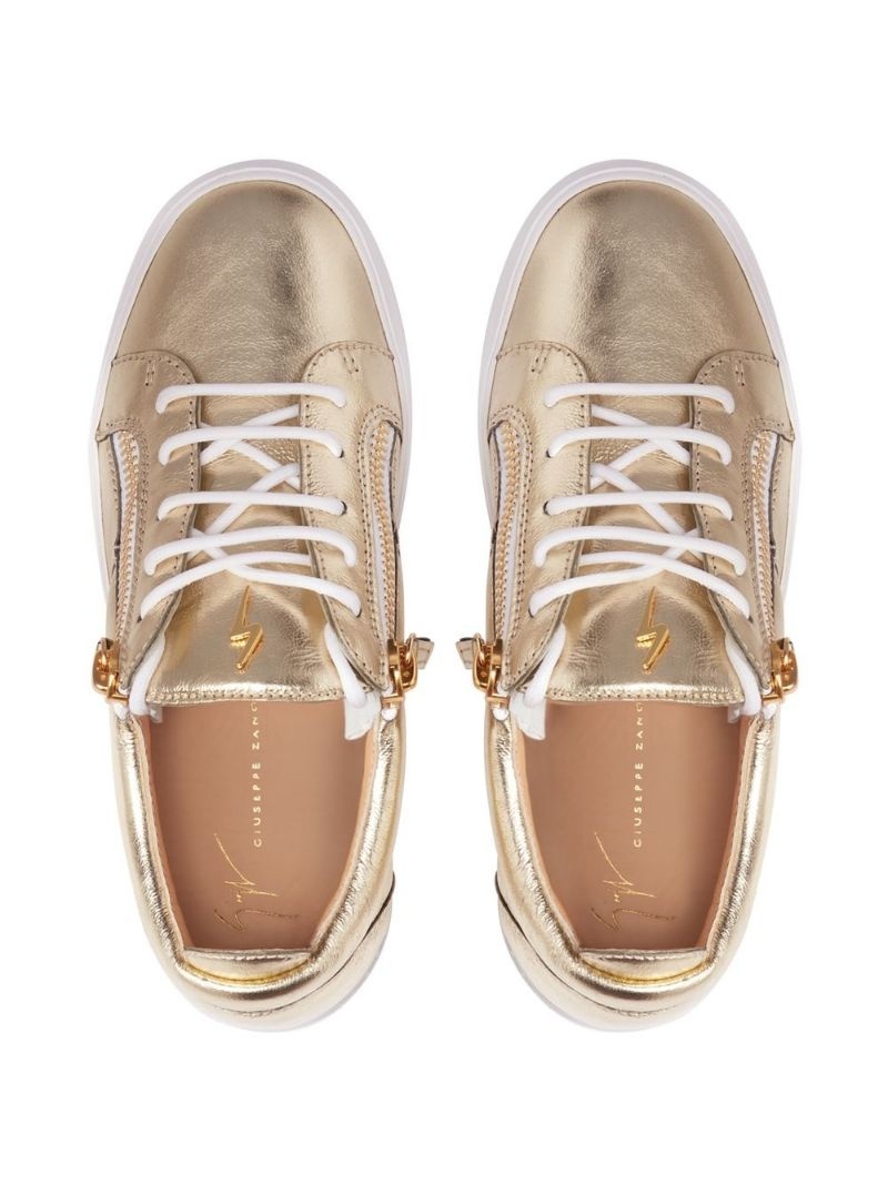 Nicki metallic-finish sneakers - 4