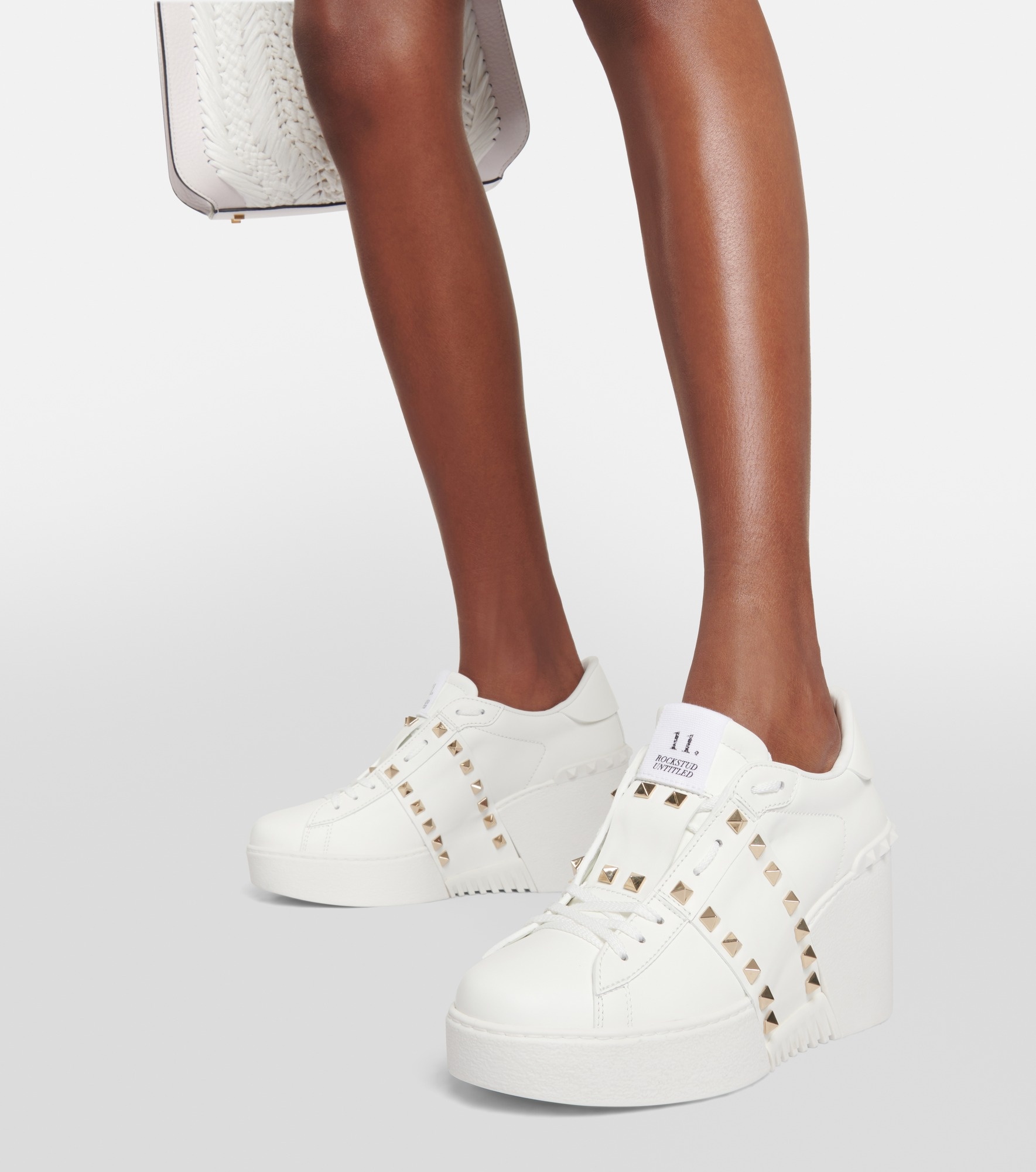 Open Disco leather wedge sneakers - 4
