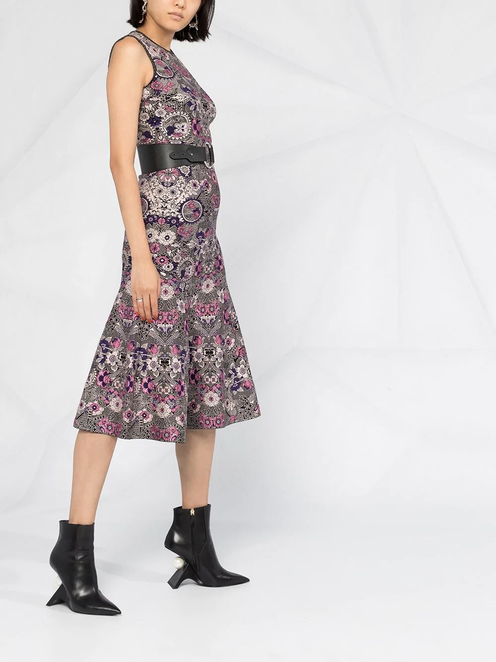 Art Nouveau jacquard midi dress - 6