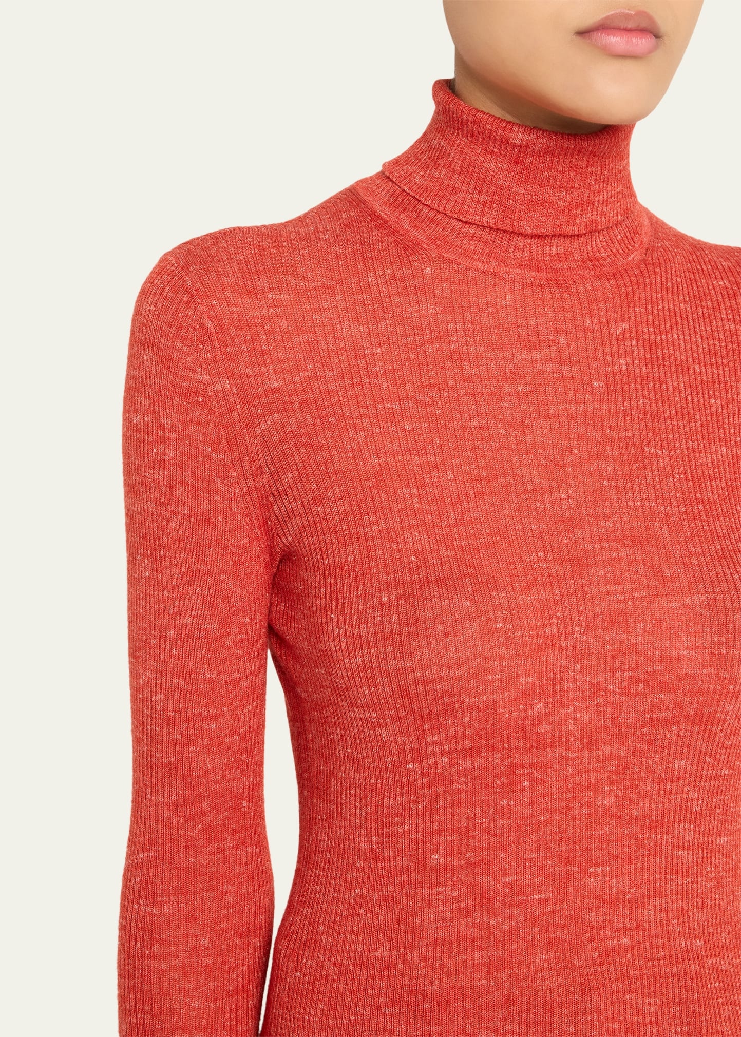 Aldon Turtleneck Cashmere Rib Sweater - 5