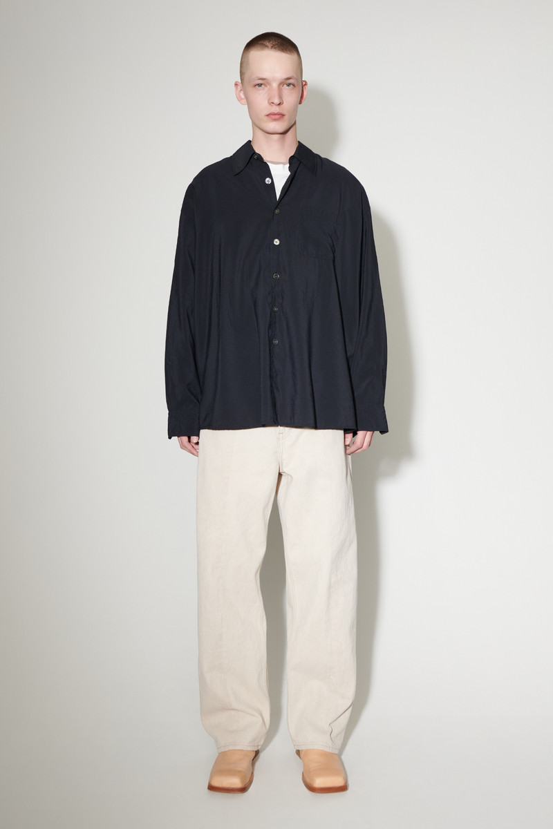 Our Legacy Borrowed Shirt Black Liquid Viscose outlook