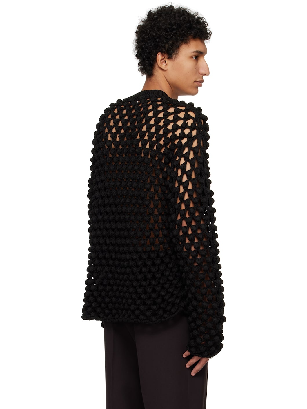 Black Crew-Neck Sweater - 3