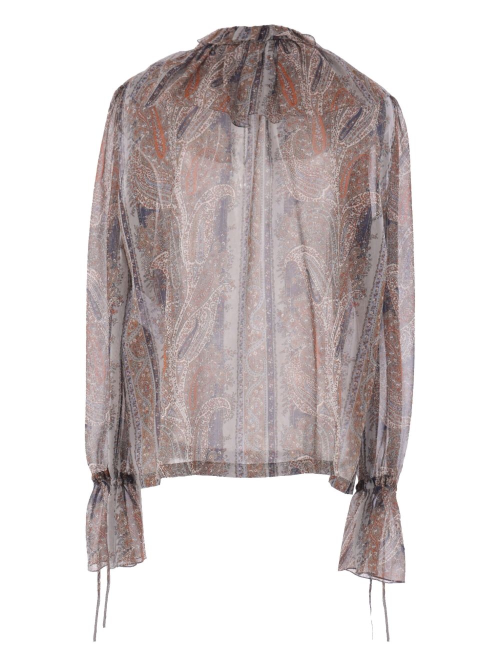 paisley-print silk blouse - 2