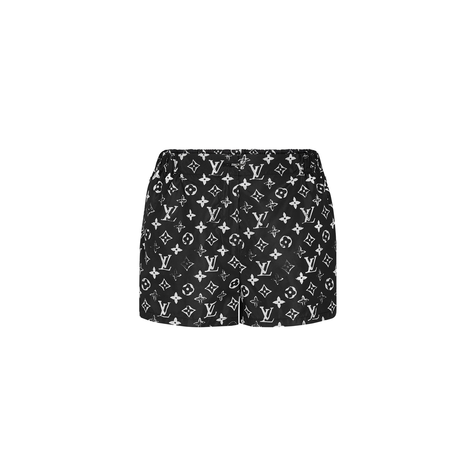 Stencil-effect Monogram Shorts - 1