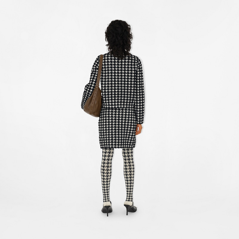 Houndstooth Nylon Blend Cardigan 4