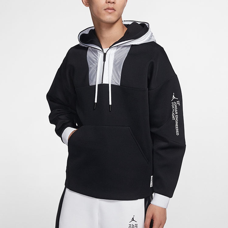 Air Jordan Engineered 1/2 Zipper Hoodie 'Black' AT9780-010 - 4