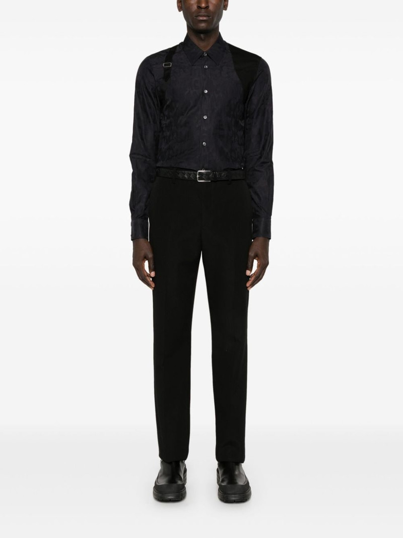 Alexander McQueen decorative-buckle cotton shirt outlook