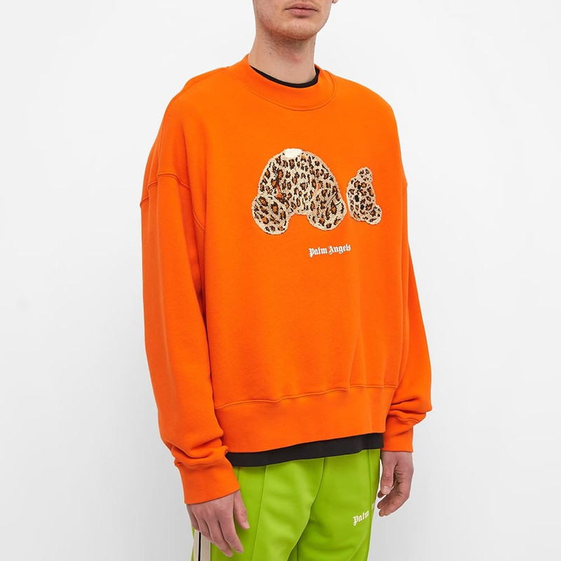 Palm Angels Palm Angels Leopard Kill The Bear Crew Sweat outlook