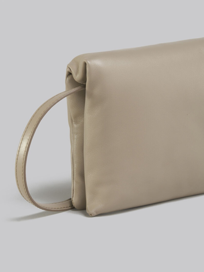 BEIGE LEATHER PRISMA POUCH 5