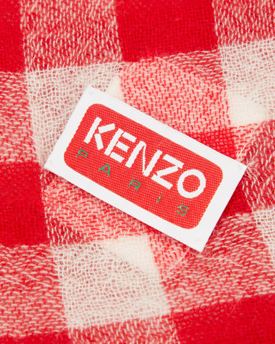 KENZO Large checked cashmere shawl outlook