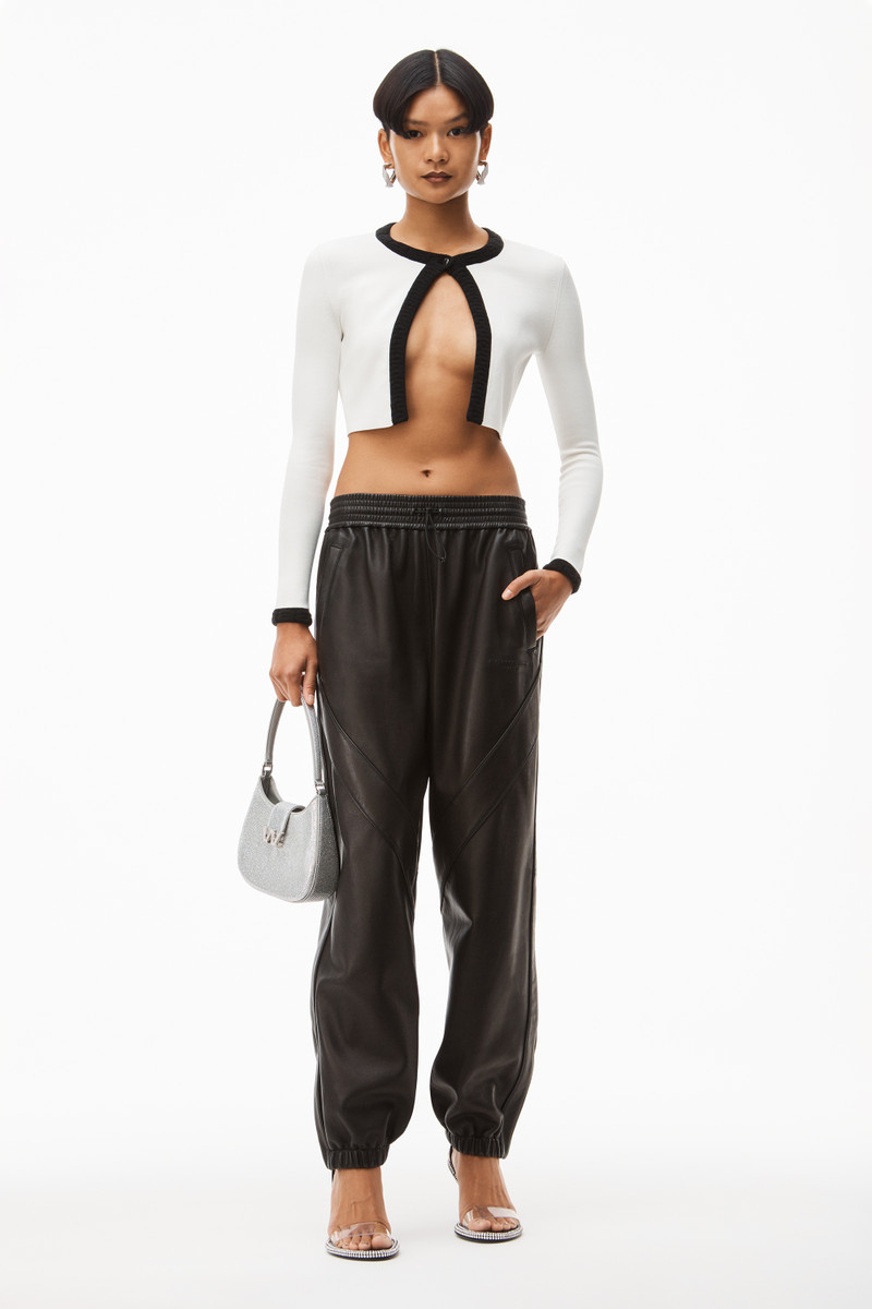 Alexander Wang LOGO TRIM CARDIGAN IN CHENILLE VISCOSE outlook