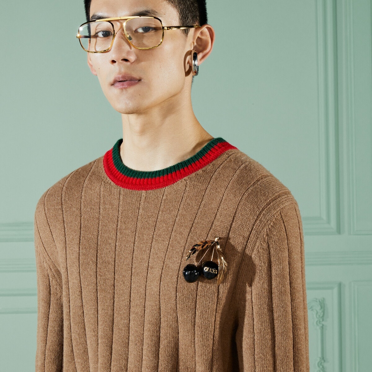 Rib Knit Camel Sweater