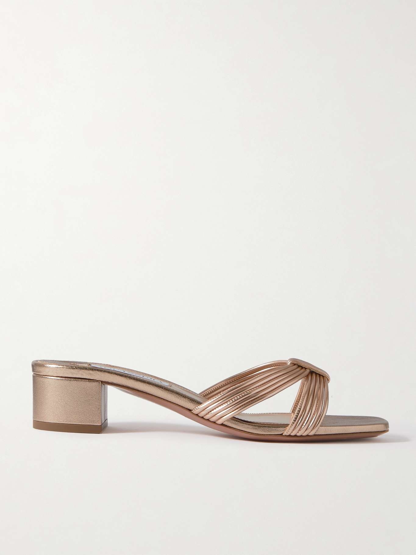 Film 35 metallic faux leather mules - 1