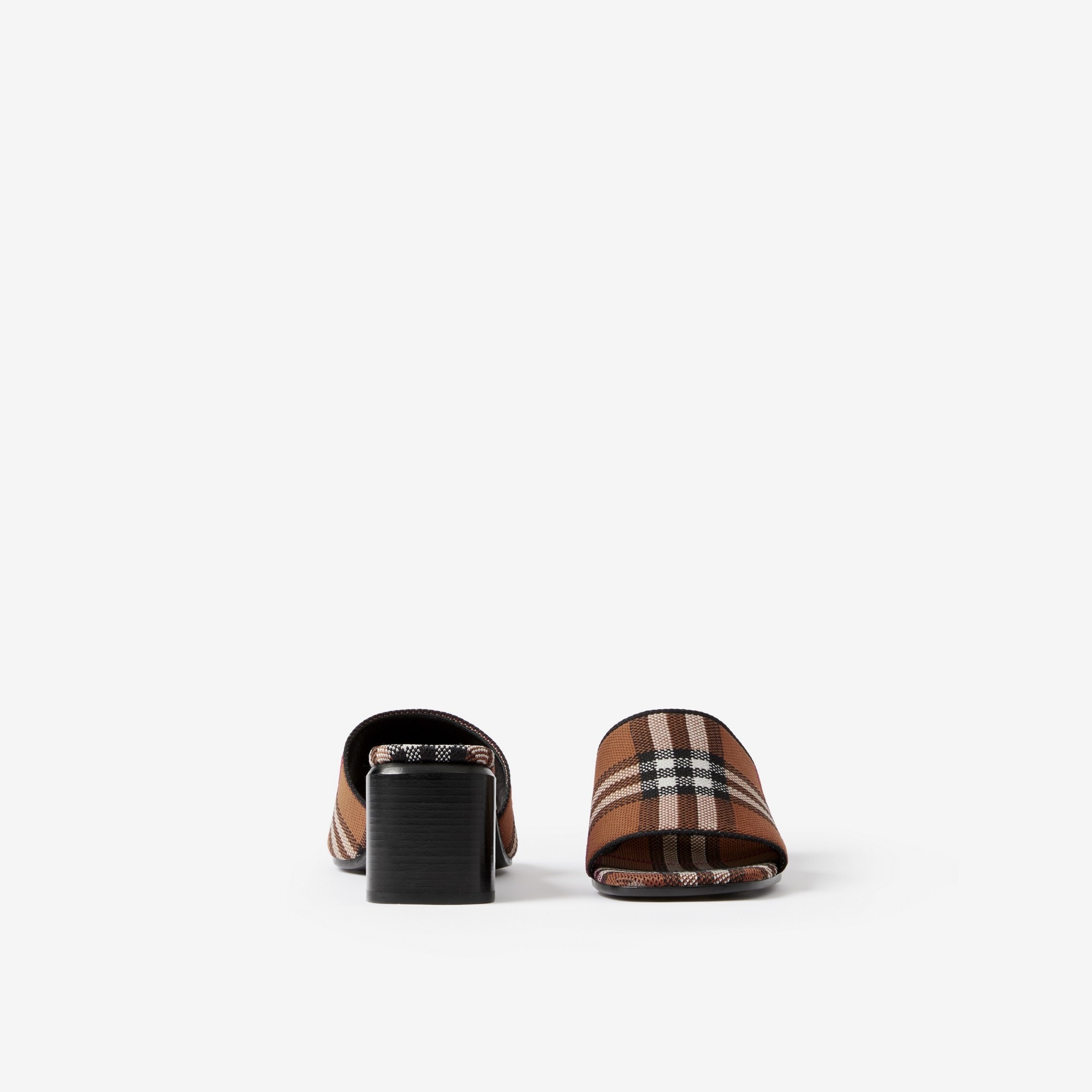 Check Block-heel Mules - 4