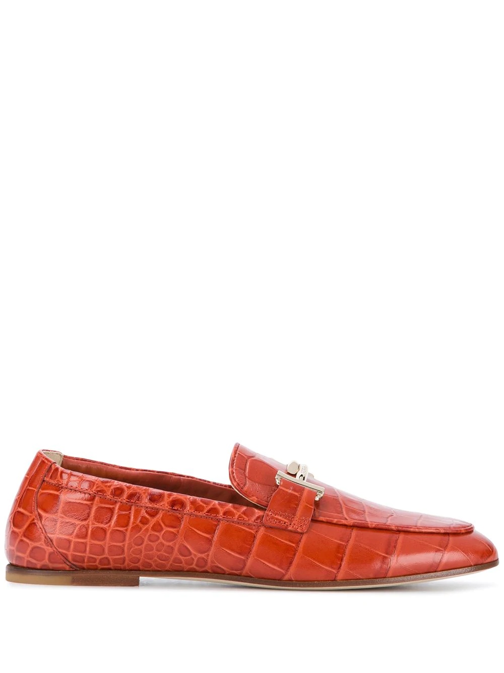 Double T crocodile-effect loafers - 1