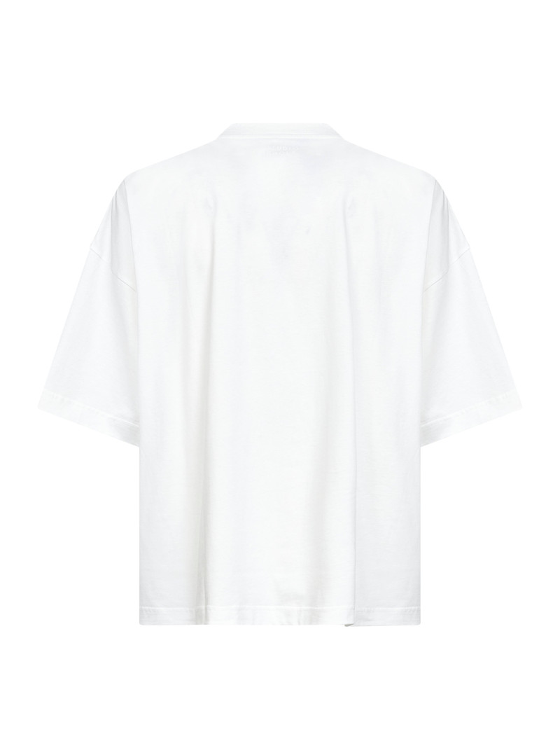 Studio Nicholson White cotton jersey Piu T-shirt outlook