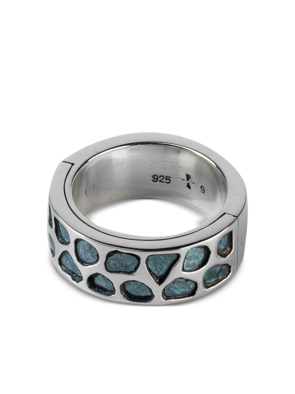 pavé-set slab ring - 2