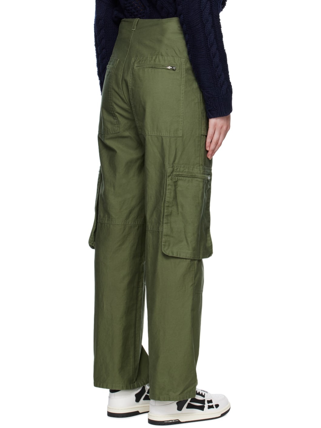 Khaki Cargo Pocket Trousers - 3