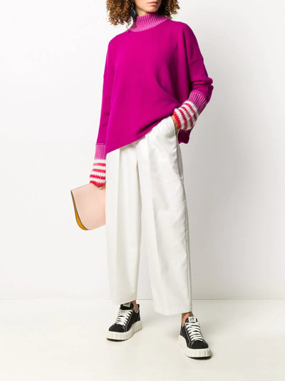 Marni striped-cuff high-neck jumper outlook